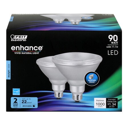 Feit Electric Feit Enhance PAR38 E26 (Medium) LED Bulb Daylight 90 Watt Equivalence 2 pk PAR38DM/950CA/2